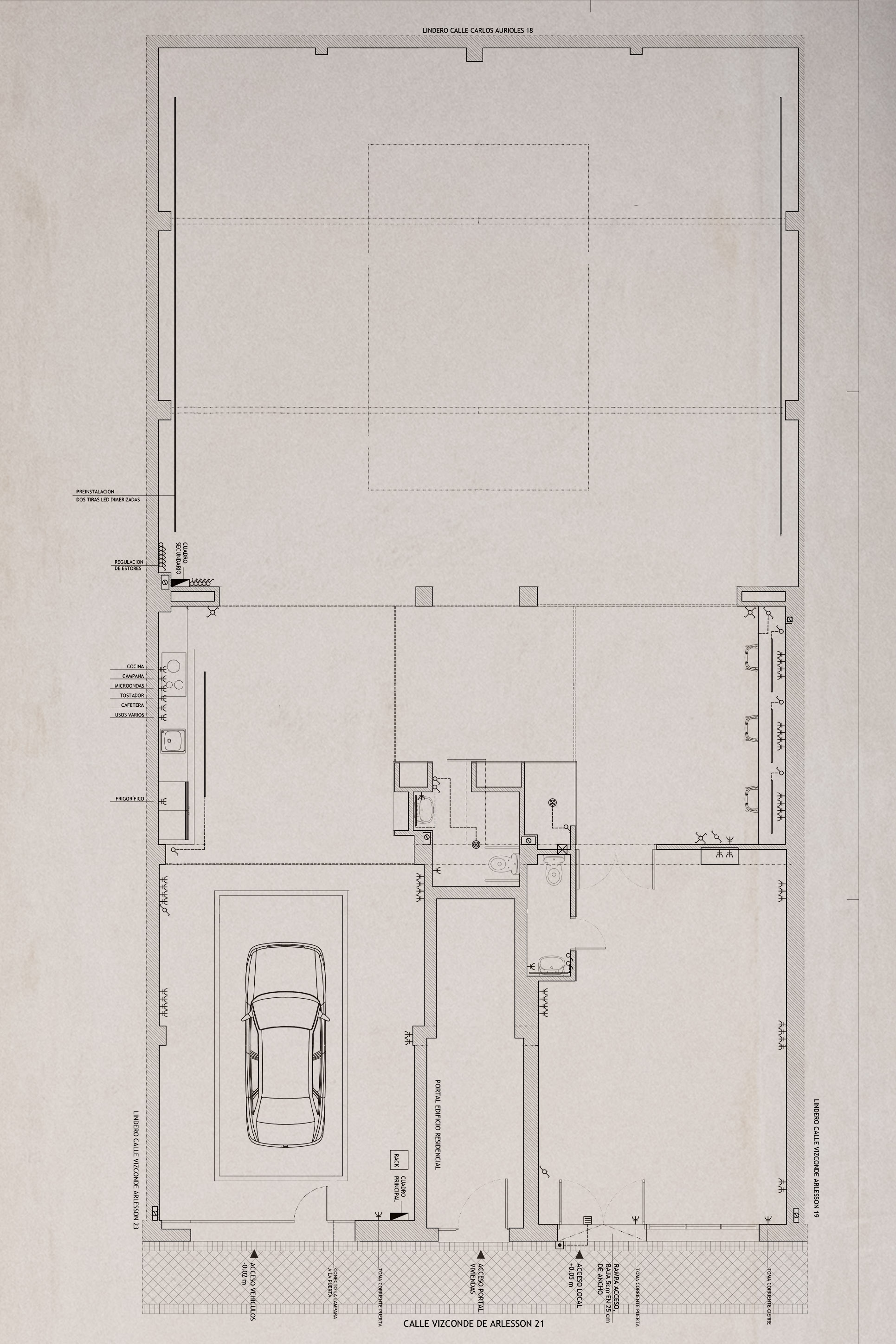 Plano y características del estudio SYX